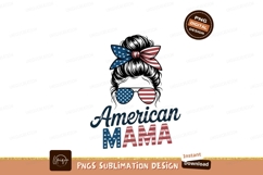 American Mama messy bun sunglasses bandana image Product Image 1