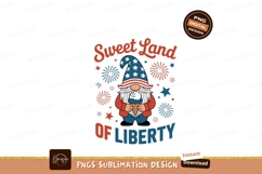 Gnome holding ice cream with fireworks cone Product Image 1