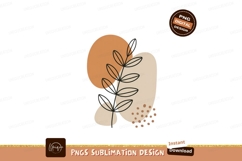 Abstract Botanical Shapes With Leafy Branch image Product Image 1