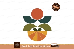 Geometric Abstract Floral Design orange Product Image 1