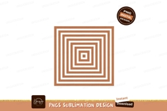 Concentric Square Pattern Copper Outline geometric Product Image 1