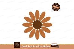 Orange brown flower simple graphic petals center Product Image 1