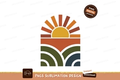 Sunset over rolling hills rays orange Product Image 1