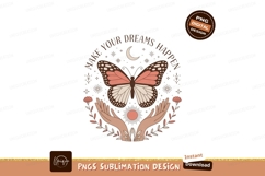 Butterfly Moon Hands Sun Flowers image Product Image 1