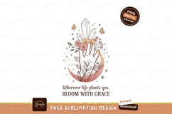 Hand holding crystals flowers butterflies moon butterfly Product Image 1