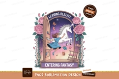 Girl Unicorn Fantasy Door Roses image Product Image 1