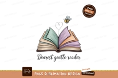 Open book and bee with heart trail pages insect Product Image 1