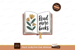 Open book with yellow flowers and text leaves Product Image 1