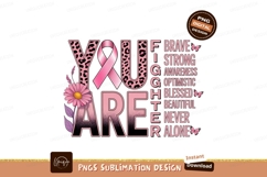 You Are Fighter Pink Ribbon Daisy Butterflies butterfly Product Image 1