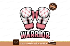 Pink ribbon boxing gloves warrior image Product Image 1