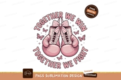 Pink boxing gloves with bow and butterflies image Product Image 1
