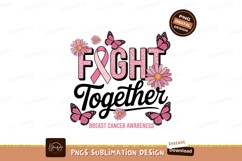 Pink ribbon fight butterflies flowers awareness image Product Image 1