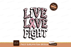 Live Love Fight Pink Ribbon Leopard Print image Product Image 1