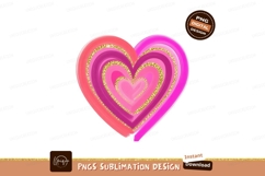 Pink purple heart glitter gold Product Image 1