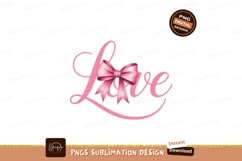 Pink ribbon love lettering image Product Image 1