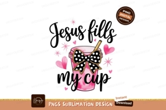 Pink drink with bow and hearts image Product Image 1