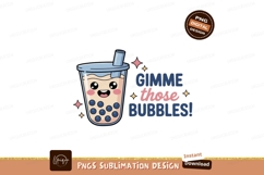 Kawaii bubble tea drink with happy face image Product Image 1