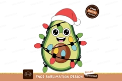 Festive avocado with christmas lights image Product Image 1
