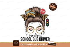 School bus driver messy bun with traffic lights image Product Image 1