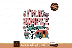 Simple Woman Camper Flower Camera Coffee image Product Image 1
