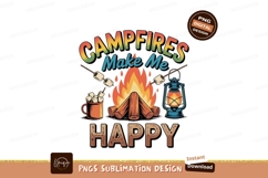 Campfires make me happy marshmallows lantern Product Image 1