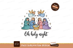 Nativity scene with angels and holy family christmas Product Image 1