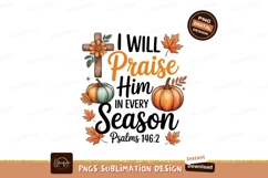 Autumn Cross Pumpkin Praise thanksgiving Product Image 1