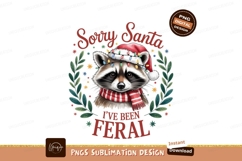 Raccoon Christmas Lights Scarf santa Product Image 1