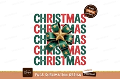 Festive Christmas Bow Star Decoration ribbon Product Image 1