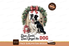 Border Collie Christmas Door Wreath Gift image Product Image 1