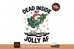 Skeleton running with Christmas tree and snowflakes Product Image 1
