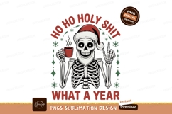 Skeleton Christmas Santa Hat Coffee Mug Peace Sign Product Image 1