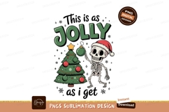 Skeleton decorating Christmas tree with ornament santa Product Image 1