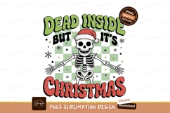 Skeleton Wearing Santa Hat Christmas dead Product Image 1