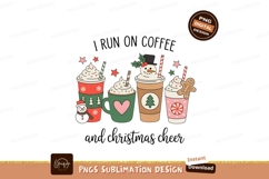 Festive coffee drinks with holiday characters christmas Product Image 1