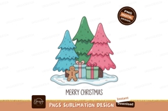 Festive Christmas Trees and Gifts gingerbread snow Product Image 1