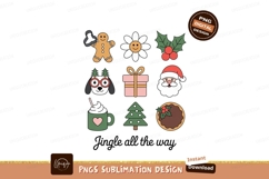 Christmas icons festive holiday characters gingerbread Product Image 1