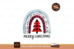 Rainbow tree plaid festive design image Product Image 1