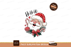 Cheerful Santa Claus with Festive Decorations Christmas Product Image 1