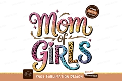 Mom Of Girls Sublimation Design Vector Sublimation PNG Product Image 1