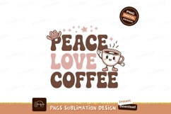 Peace love coffee cowboy hat stars image Product Image 1
