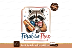 Raccoon patriotic hotdog bow tie image Product Image 1