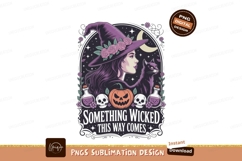 Witch Cat Pumpkin Skulls Potion Moon image Product Image 1