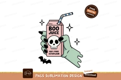 Pink juice box with skull and straw halloween Product Image 1