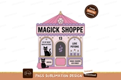 Pink magick shoppe with black cat purple Product Image 1