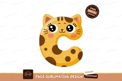 Yellow cat letter with brown spots image Product Image 1