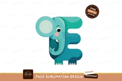Cute blue elephant character cartoon animal Product Image 1