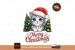 Adorable kitten festive holiday greeting christmas Product Image 1