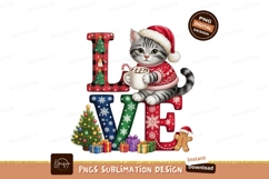 Festive cat with hot chocolate and gifts christmas Product Image 1