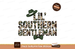 Camouflage Little Southern Gentleman Sublimation Design PNG Product Image 1